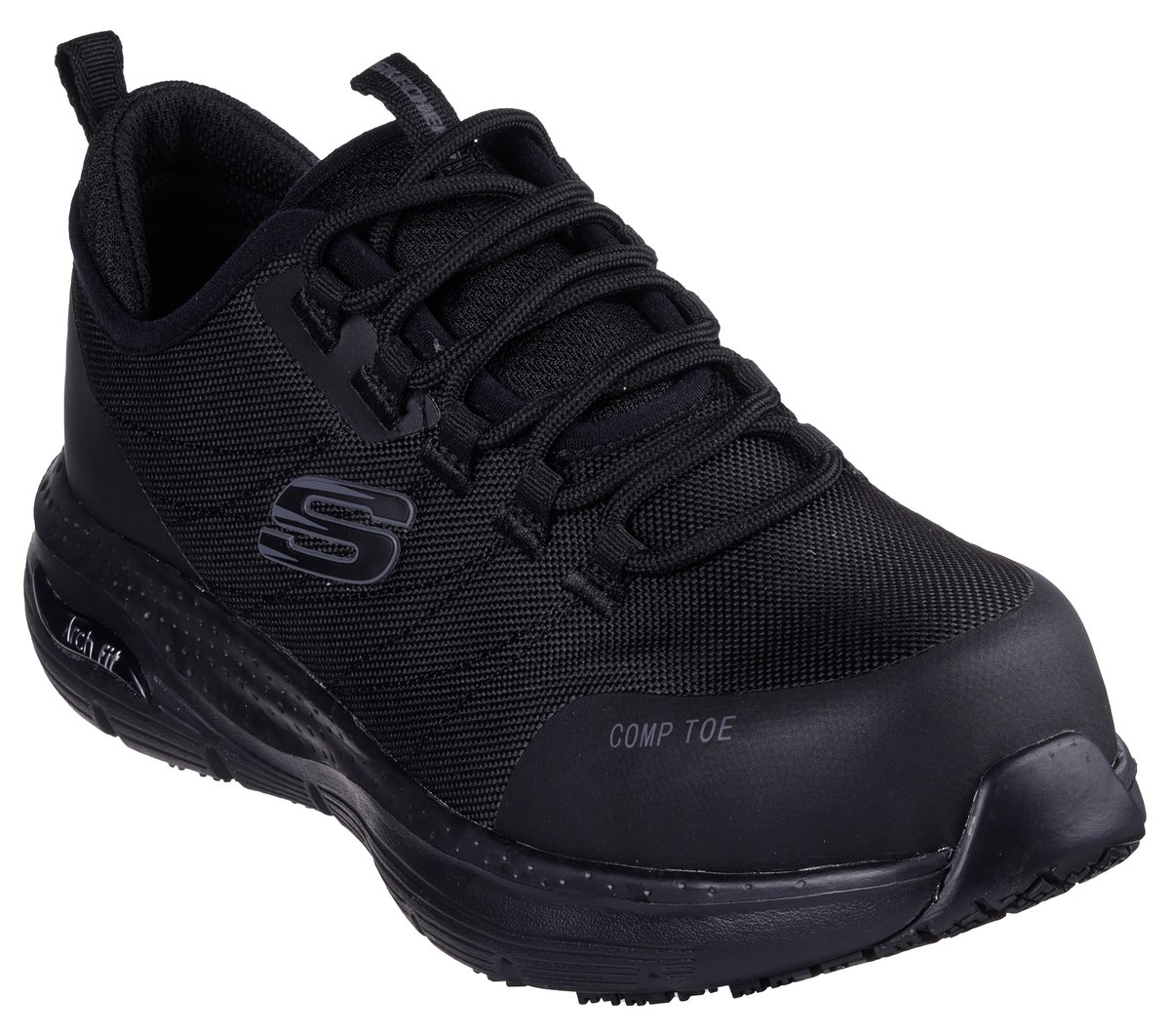 Work Slip-Resistant: Arch Fit - Ebinal — BLACK