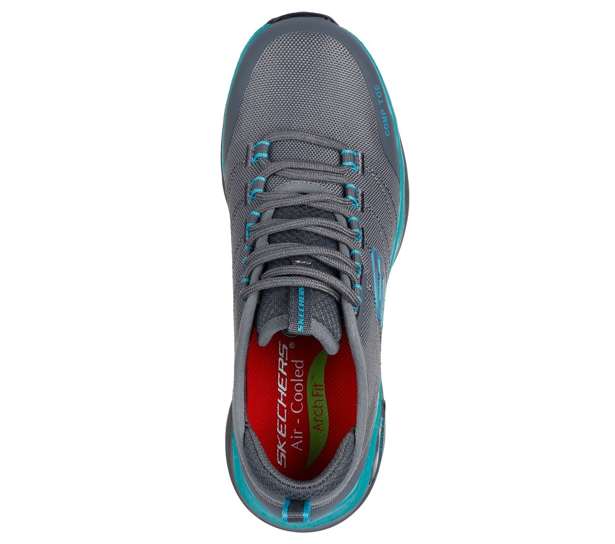 Work Slip-Resistant: Arch Fit - Ebinal — GRAY / AQUA