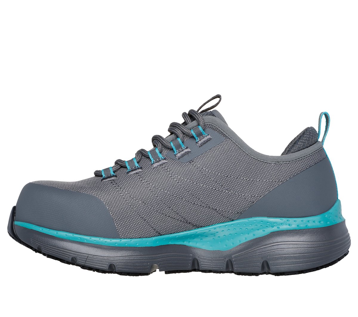Work Slip-Resistant: Arch Fit - Ebinal — GRAY / AQUA