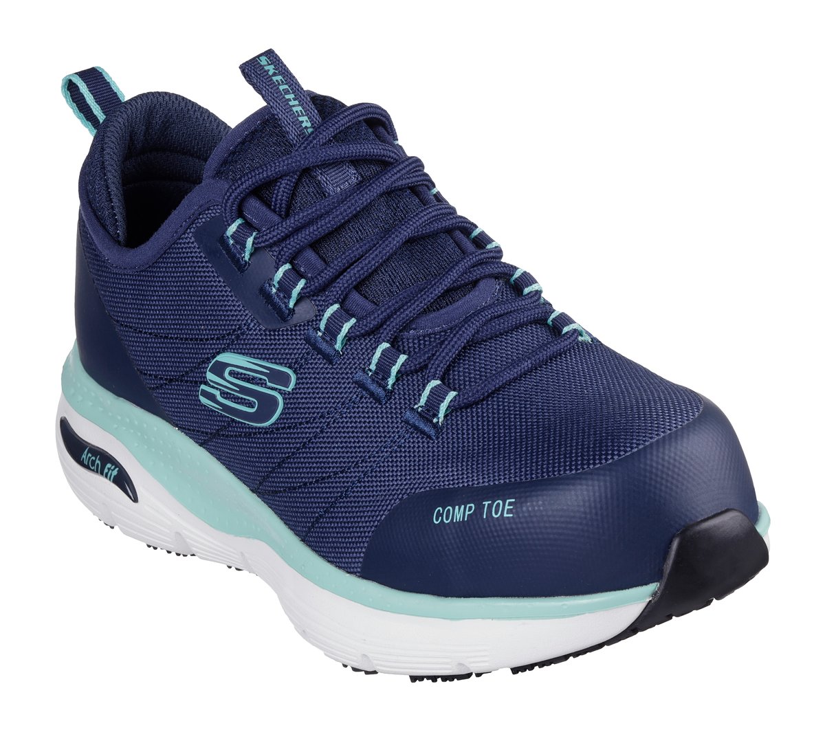 Work Slip-Resistant: Arch Fit - Ebinal — NAVY / AQUA