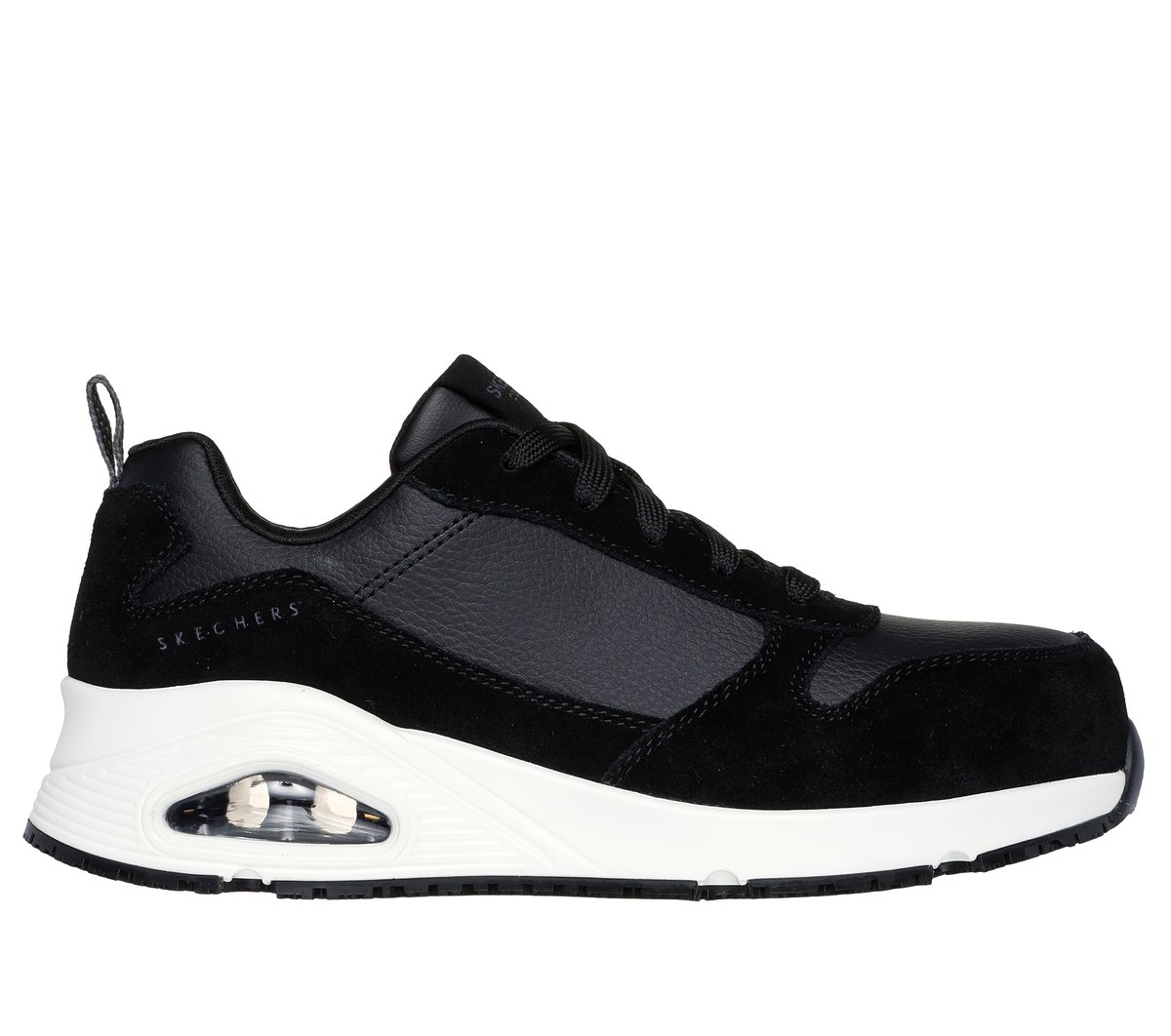 Skechers Work Slip-Resistant: UNO - Elainy en Negro/Blanca, talla 39