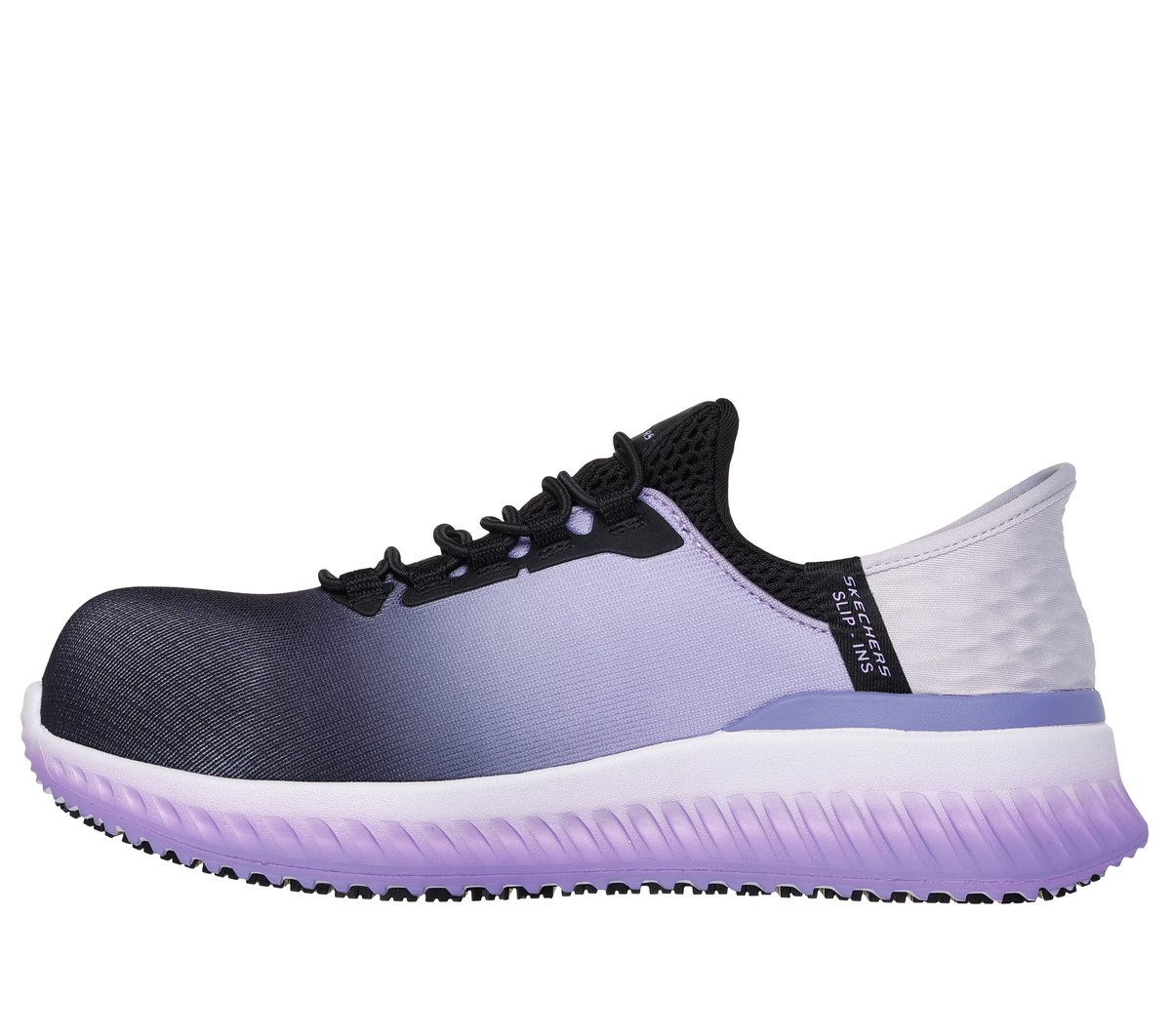 Skechers Slip-ins Work: Tilido - Ombray Chaussures Moyen Width en Noir/Violet