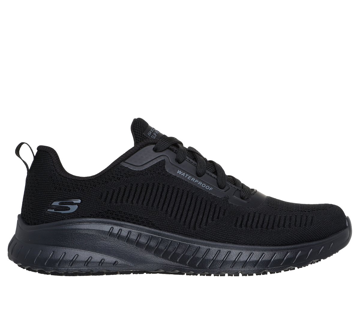Skechers Work Slip-Resistant: Squad Chaos SR - Awoa en Negro, talla 39.5, Vegan
