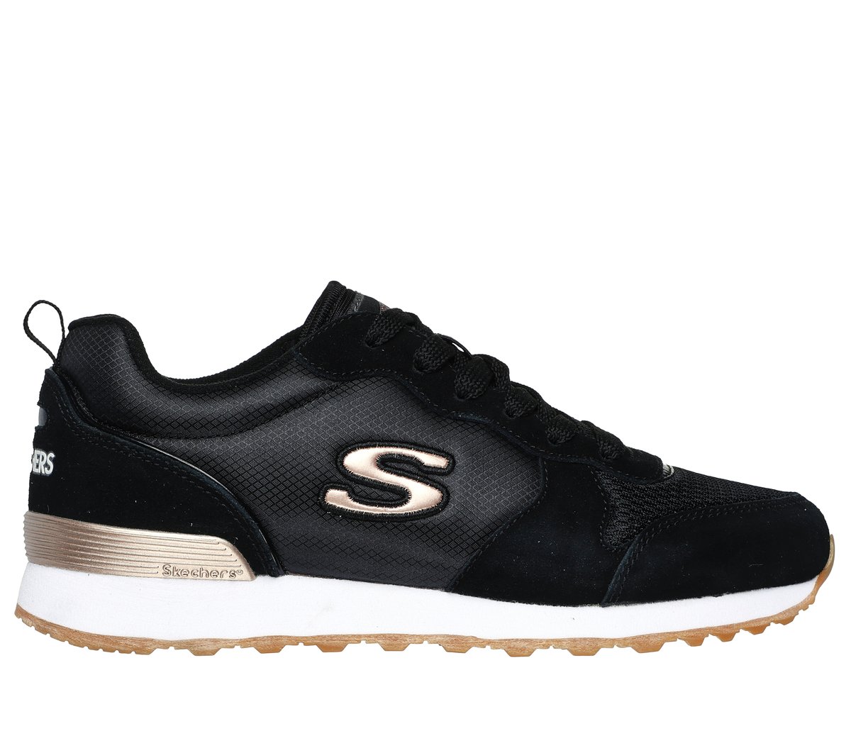 Skechers OG 85 - Goldn Gurl en Negro, talla 38.5