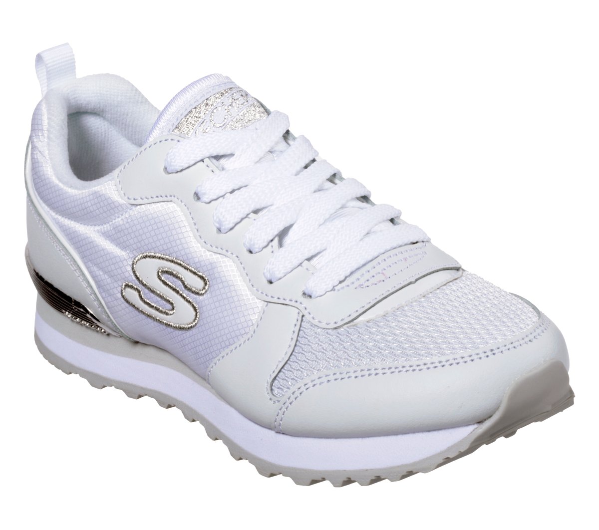Skechers OG 85 - Goldn Gurl en Blanco/Plata, talla 38.5