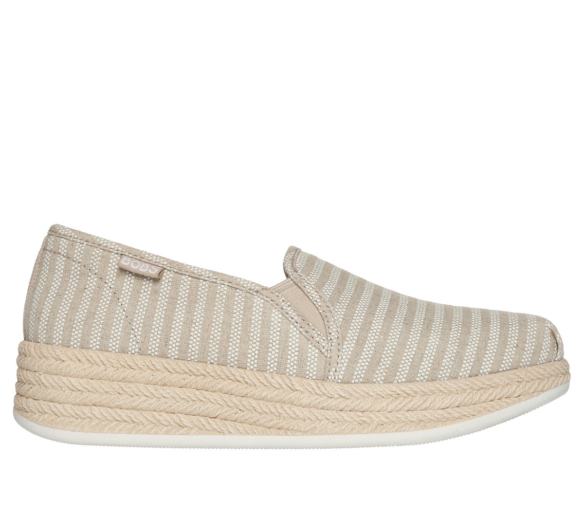Skechers Women's BOBS Urban Highlites - Pattern Play Slip-On Shoes in Natural, Size 4.5 | Textile, Vegan, Machine Washable-image-197627130798
