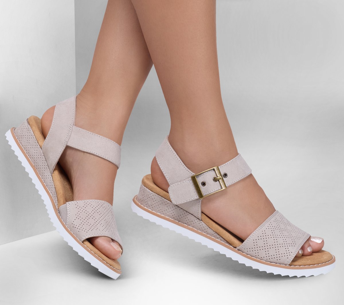 Skechers Donna Bobs Desert Kiss - Serendipitous Sandali In Talpa, Taglia 36.5, Vegan - 2