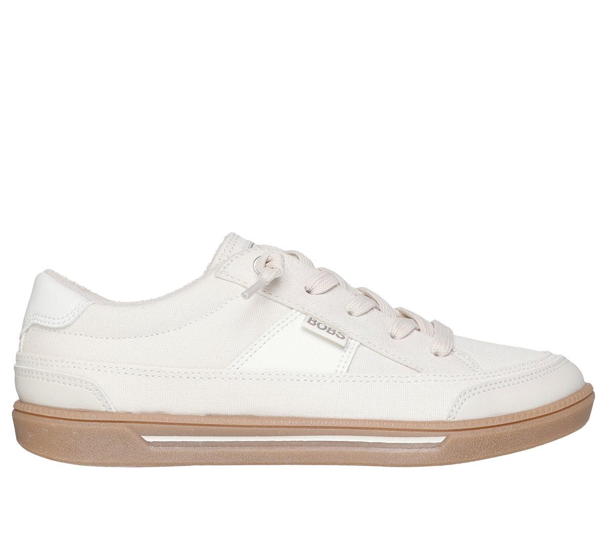 Skechers Skechers Women's BOBS B Cute 2.0 - Low Stride Sneaker in Off White, Size 6 | Textile/Synthetic/Metal, Vegan, Machine Washable