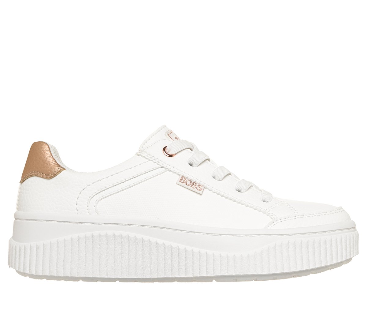Skechers Skechers Women's BOBS Sunwave - Soft Edge Wedge in White, Size 5.5 | Synthetic/Metal, Machine Washable