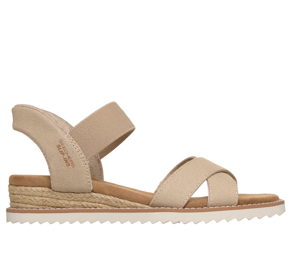 Skechers Slip-ins: BOBS Desert Kiss - Golden Lily en Natural, talla 39.5, Vegan