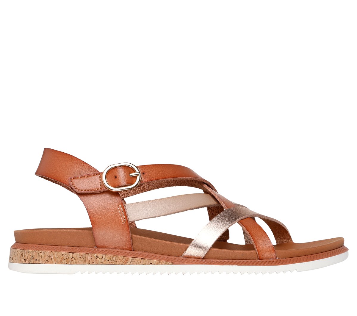 Skechers BOBS Desert Kiss Low - Peak Rank en Castaña, talla 37.5, Vegan