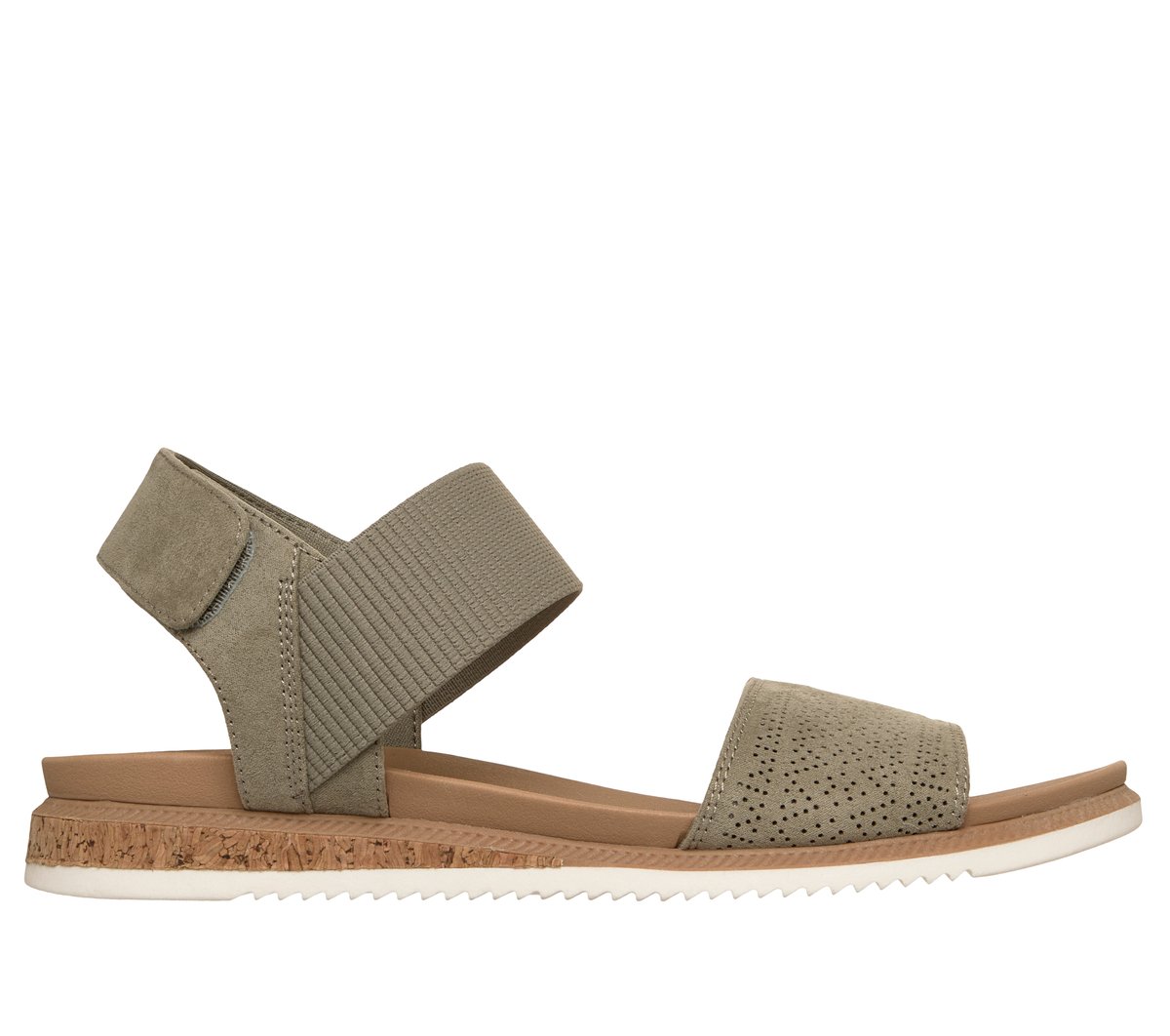 Skechers BOBS Desert Kiss Low - Top Look en Oliva, talla 36, Vegan