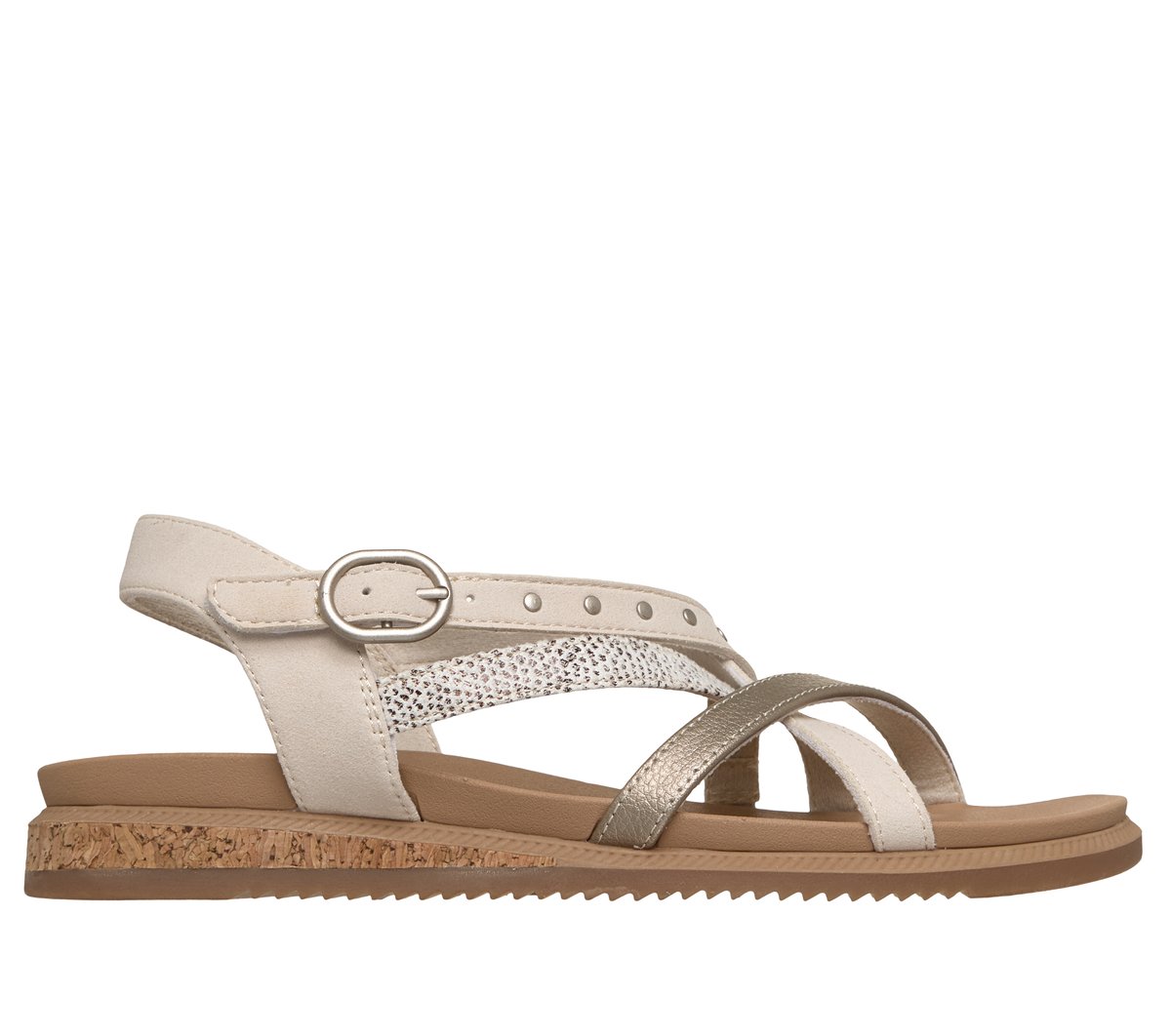 Skechers BOBS Desert Kiss Low - Seaside Sling en Rota Blanca, talla 38, Vegan
