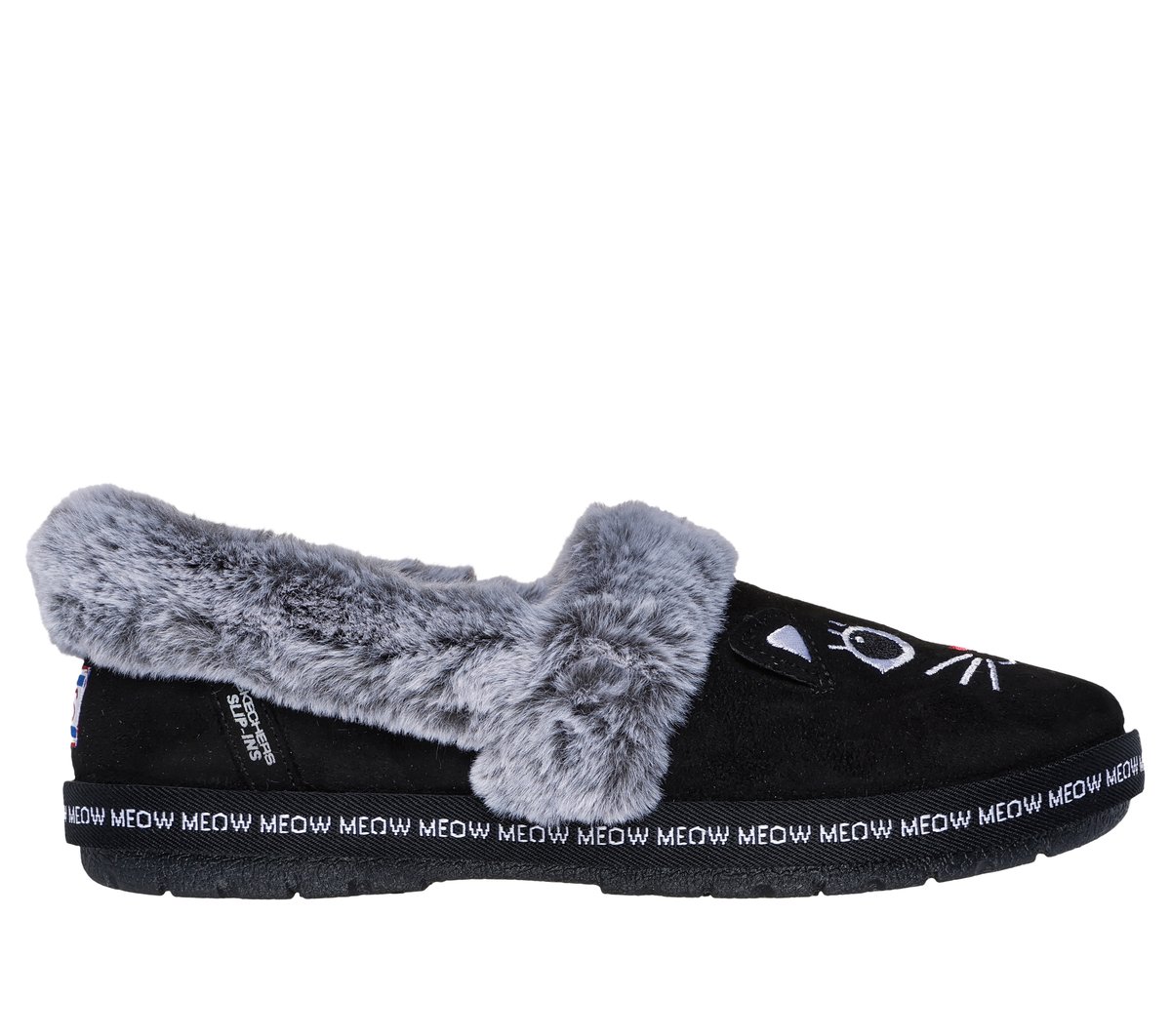 Skechers Slip-ins: BOBS Too Cozy - Meow PJ's en Negro, talla 38.5, Vegan