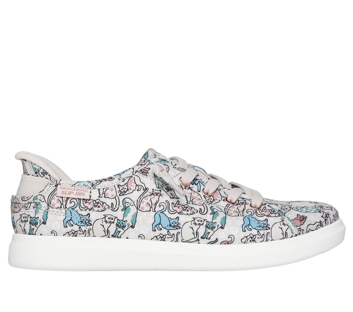 Skechers Slip-ins: BOBS D'Vine - Flower Kitty en Natural, talla 36.5, Vegan