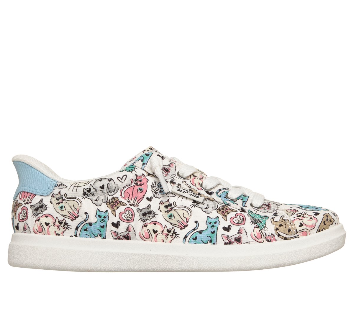 Skechers Slip-ins: BOBS D'Vine - Meow Woww en Blanco, talla 37, Vegan
