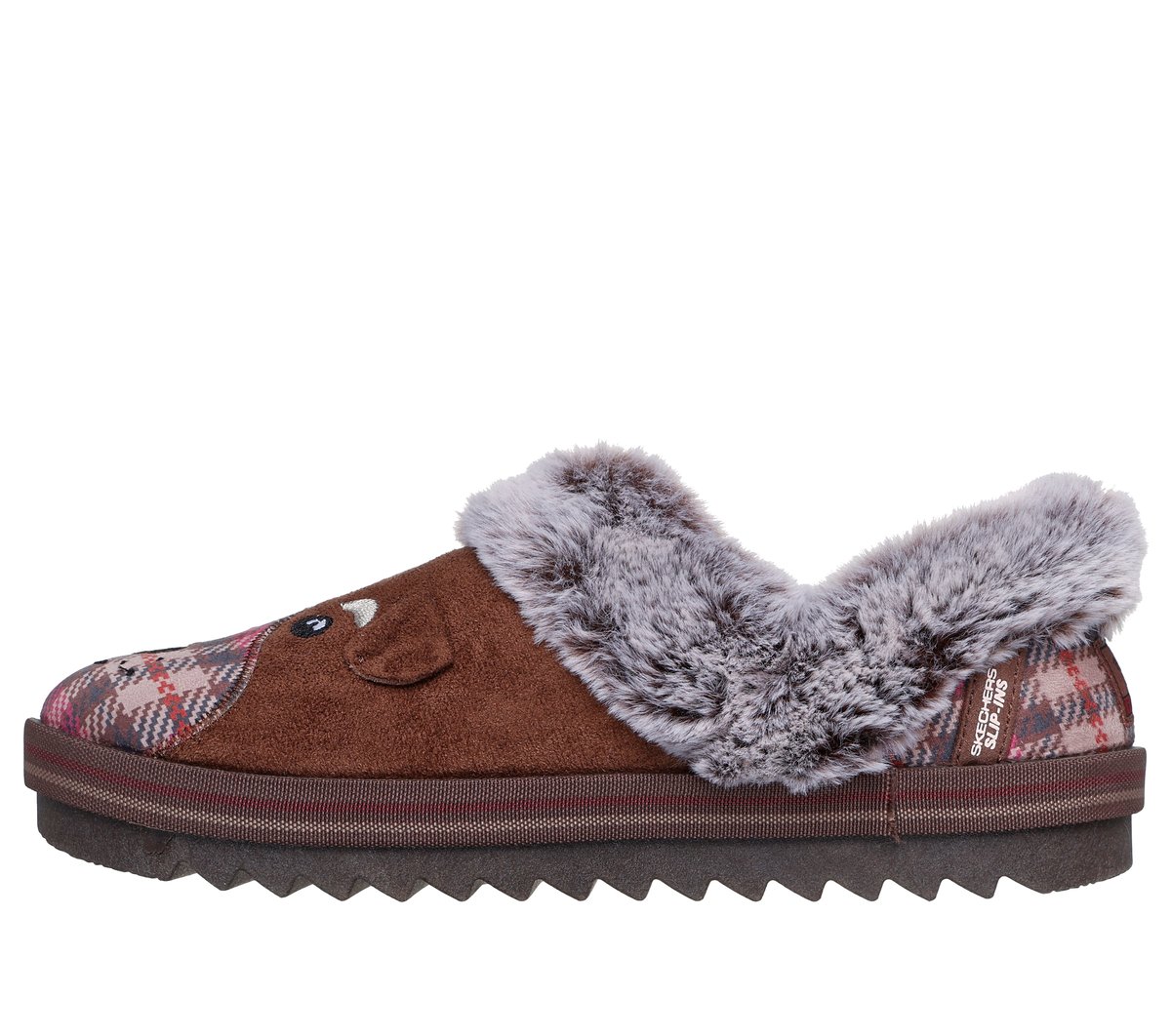 Skechers Slip-ins: BOBS Cozy Kiss - Plaid Pup