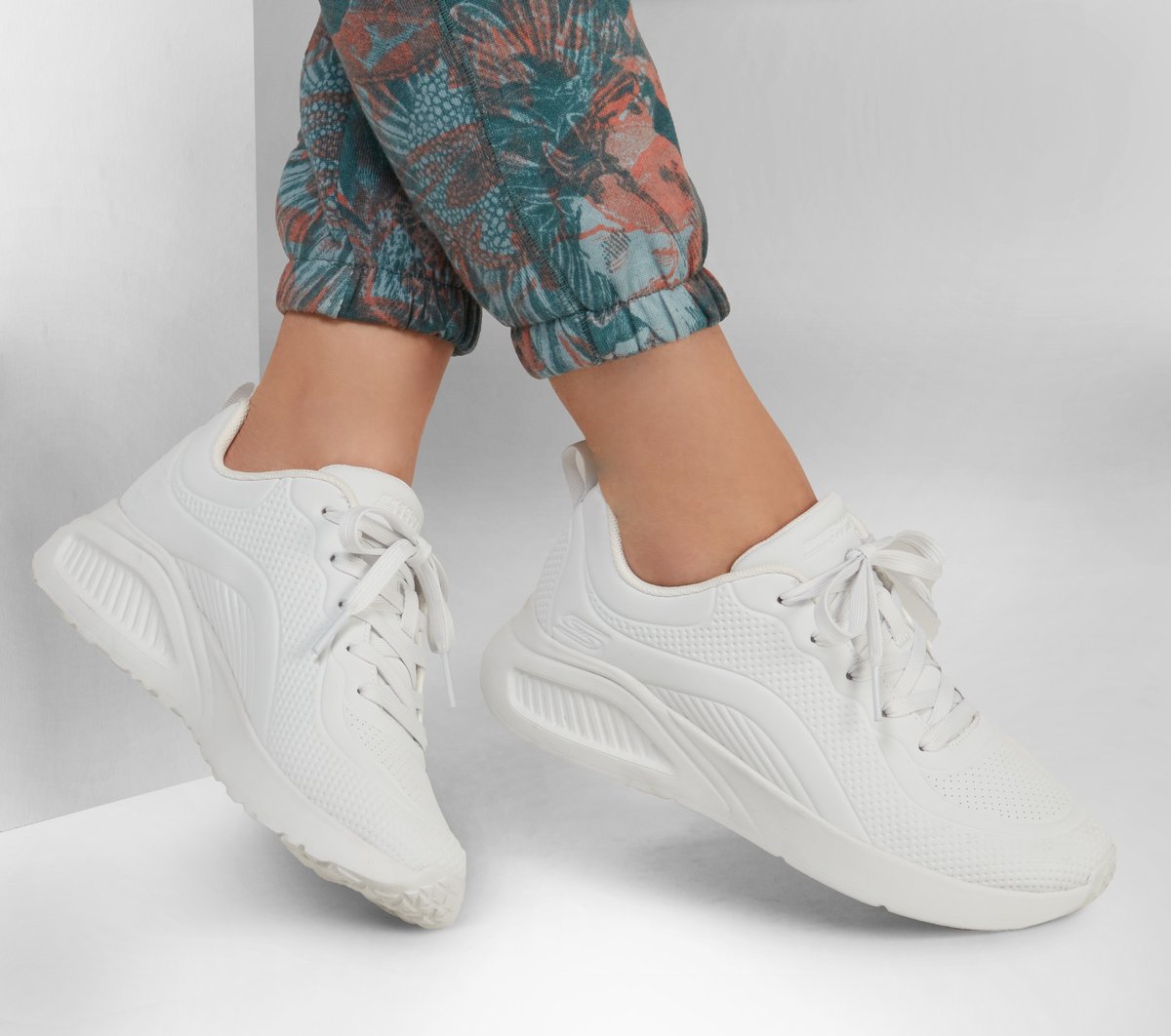 Skechers BOBS Sport Buno - How Sweet Chaussures Moyen Width en Blanc