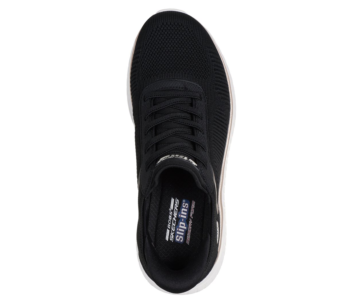 Skechers Donna Slip-Ins: Bobs Sport Squad Chaos Sneaker In Nero/Oro, Taglia 36.5 Wide , Vegan, Lavabile In Lavatrice - 2