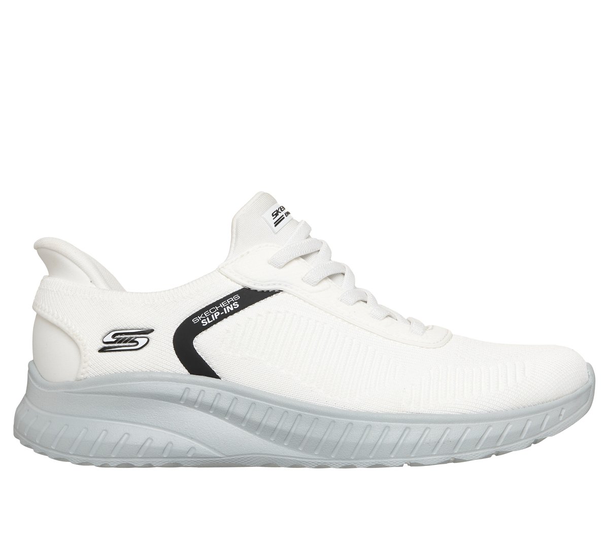 Skechers Slip-ins: BOBS Sport Squad Chaos en Blanco/Gris, talla 35, Vegan
