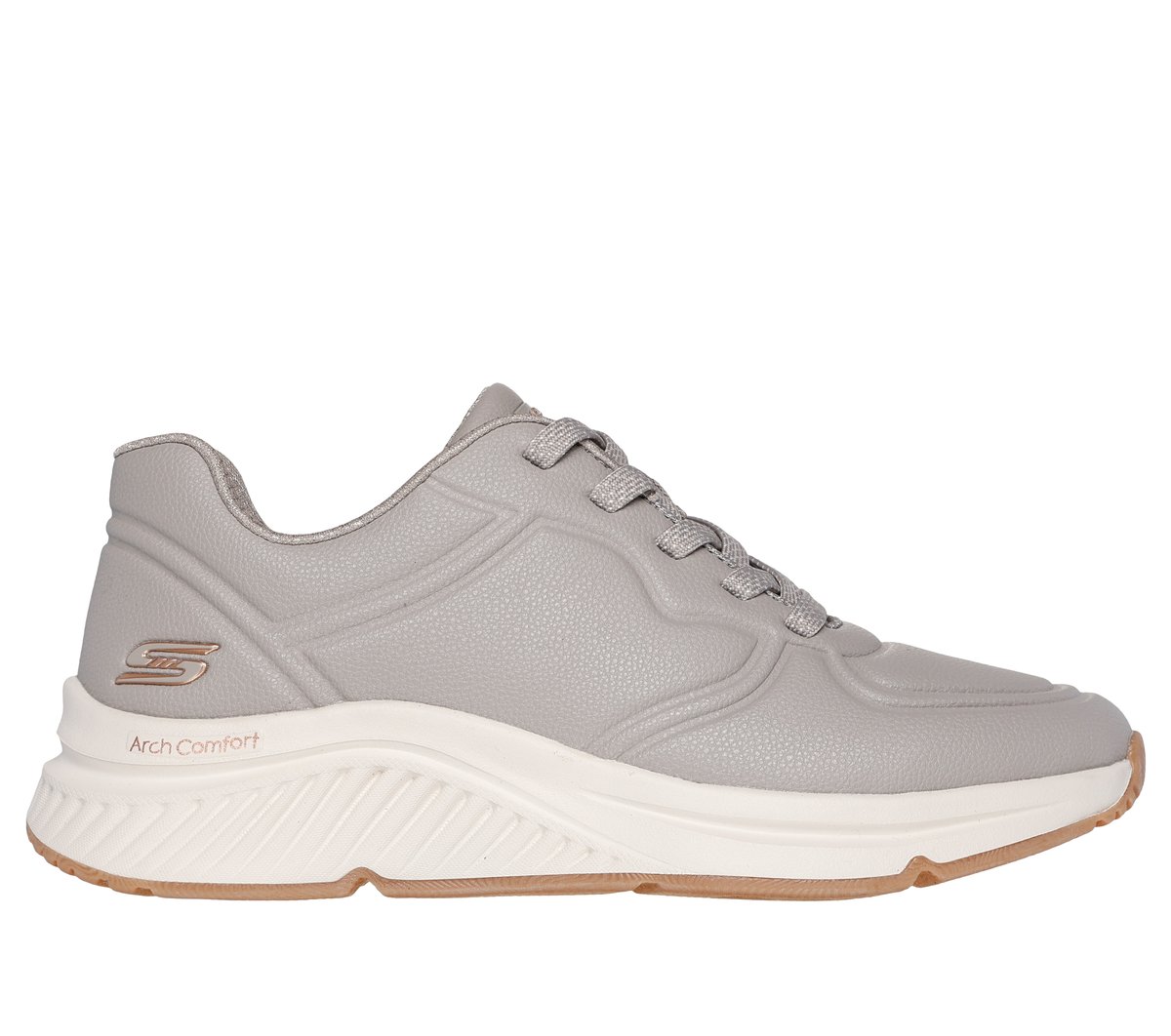 Skechers Women's BOBS Arch Comfort B Sweet - A Bind Sneaker in Taupe, Size 8 | Synthetic