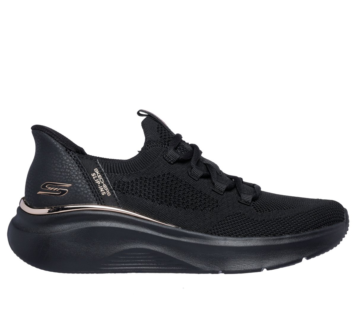Skechers Slip-ins: BOBS Sport B Love - True Delight en Negro, talla 39.5