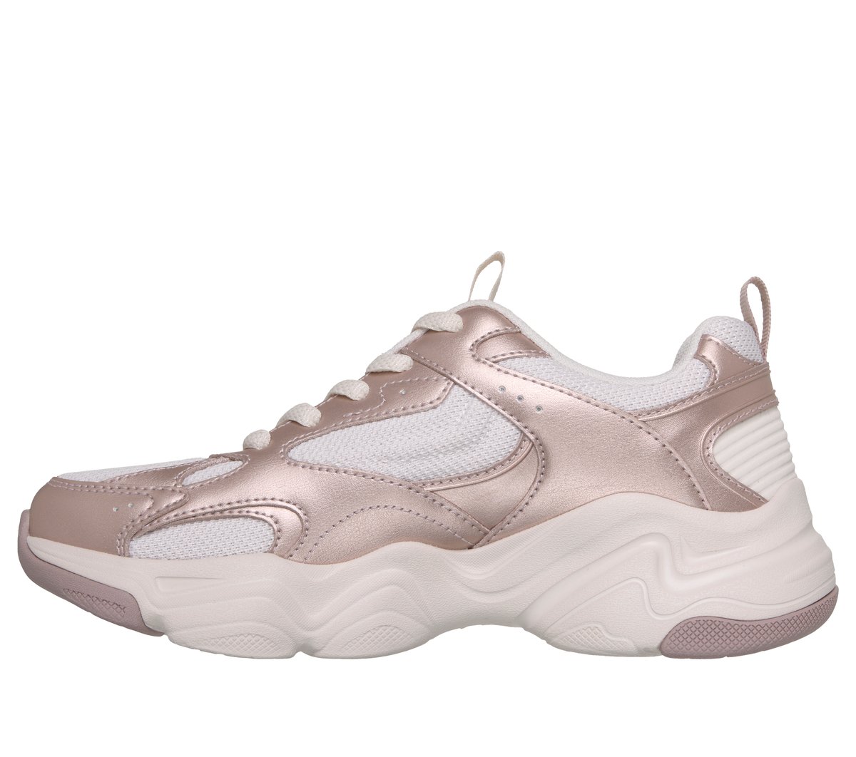 Skechers BOBS Sport Diego Chaussures Moyen Width en Or Rose, Lavable en machine