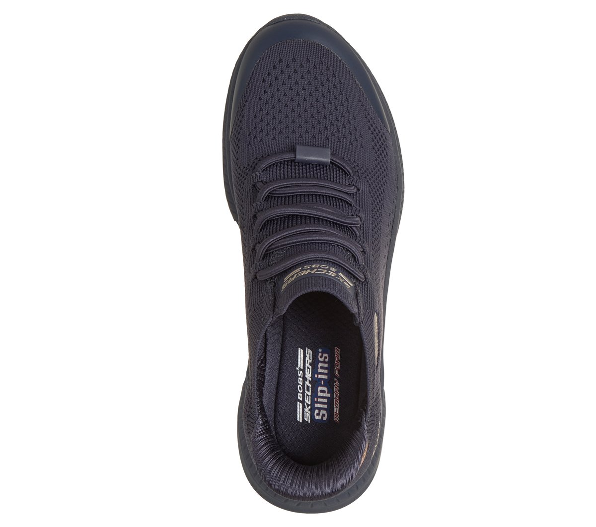 Skechers Slip-ins: BOBS Squad 4 - Dire Step Chaussures Moyen Width en Bleu Marine Foncé, Lavable en machine
