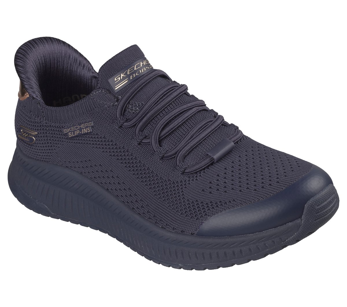 Skechers Slip-ins: BOBS Squad 4 - Dire Step Chaussures Moyen Width en Bleu Marine Foncé, Lavable en machine