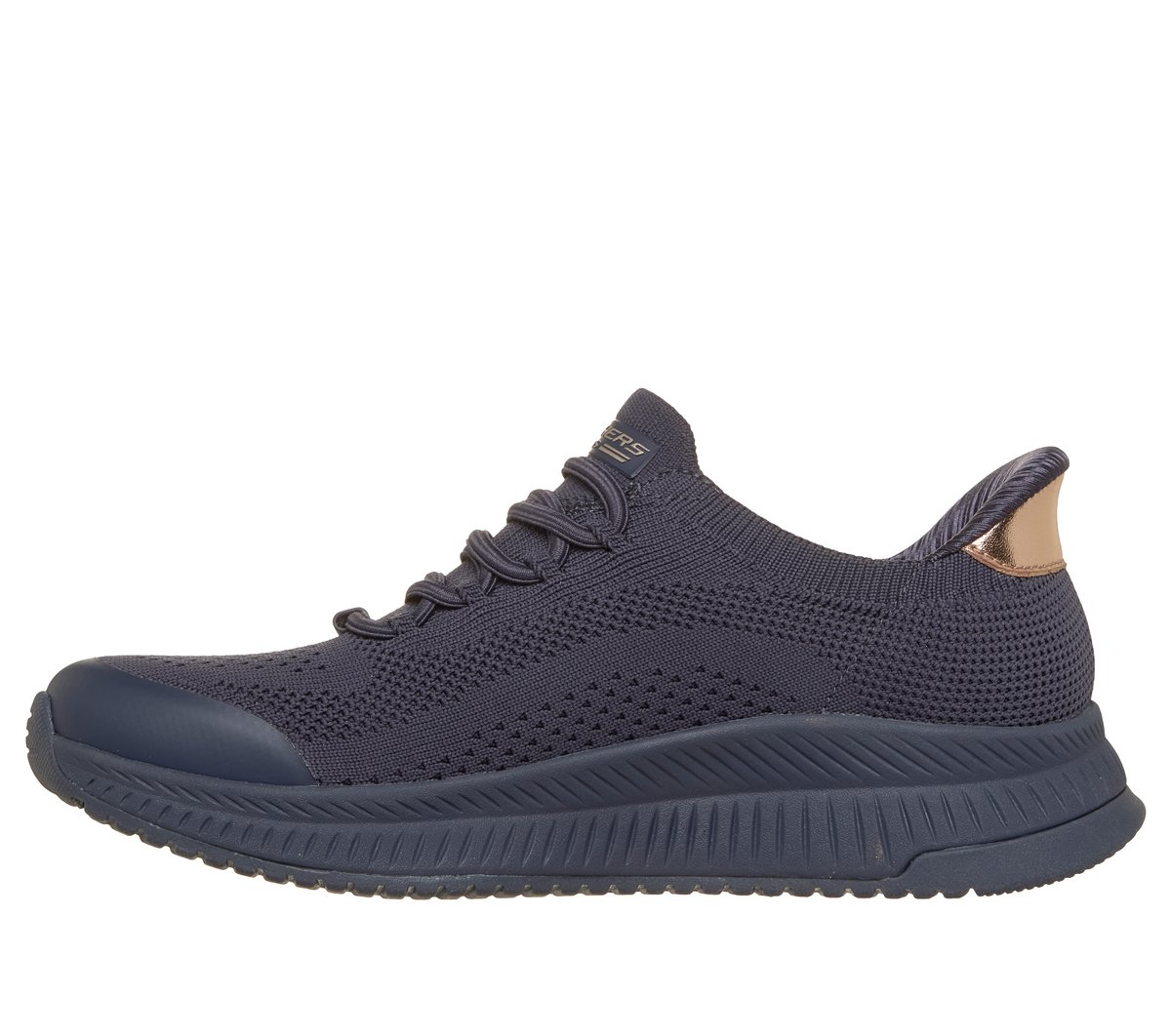 Skechers Slip-ins: BOBS Squad 4 - Dire Step Chaussures Moyen Width en Bleu Marine Foncé, Lavable en machine