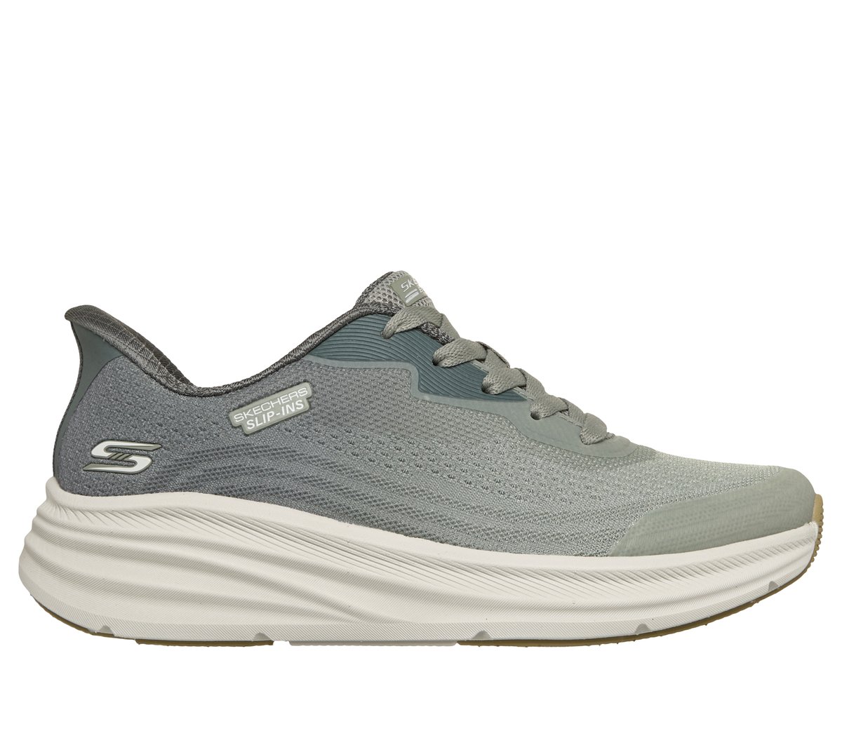 Skechers Women's Olive Slip-Ins: Bobs Sport Skillz - Airy Stride Sneaker In Size 4.5 | Textile/Synthetic, Machine Washable