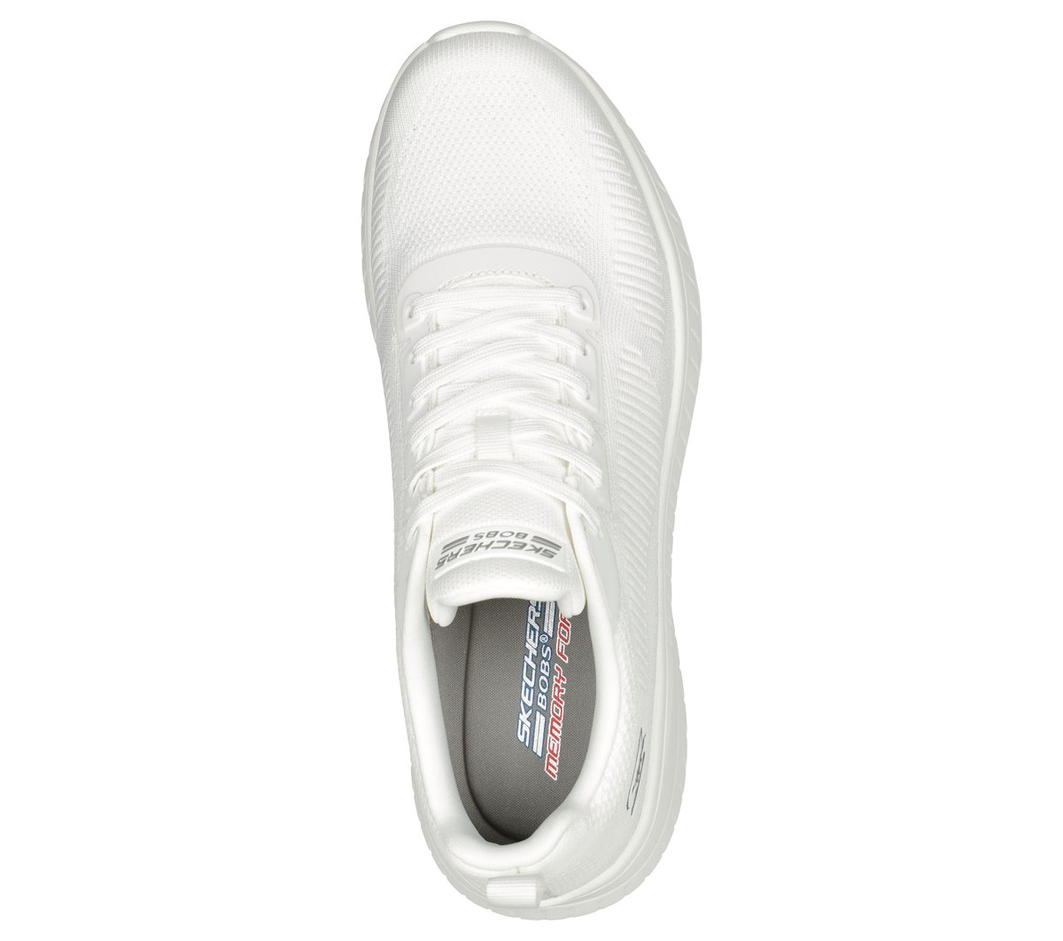 Skechers Uomo Bobs Squad Chaos - Prism Bold Sneaker In Bianco, Taglia 42.5, Vegan - 2