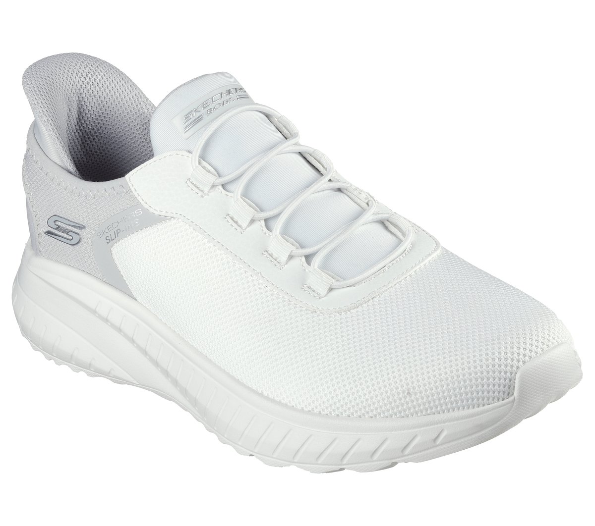 Skechers Slip-ins: BOBS Sport Squad Chaos Chaussures Moyen Width en Blanc Cassé, Vegan