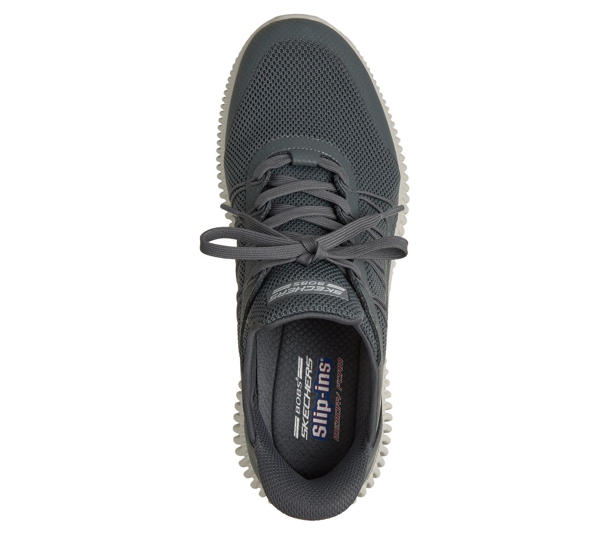 Skechers Slip-ins: BOBS Geo Lite - Fixed Edge Chaussures Moyen Width en Gris Anthracite
