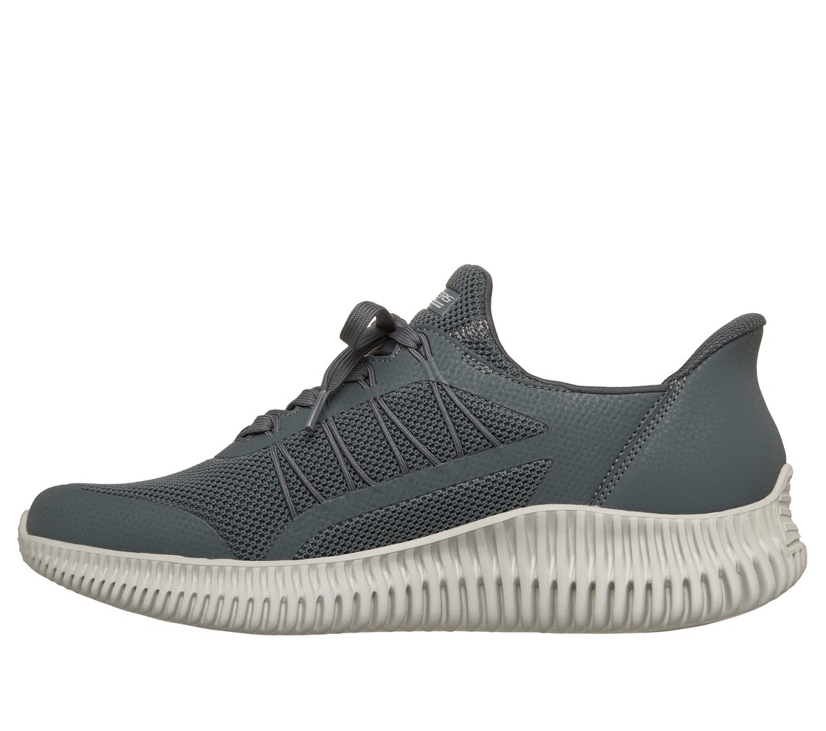 Skechers Slip-ins: BOBS Geo Lite - Fixed Edge Chaussures Moyen Width en Gris Anthracite