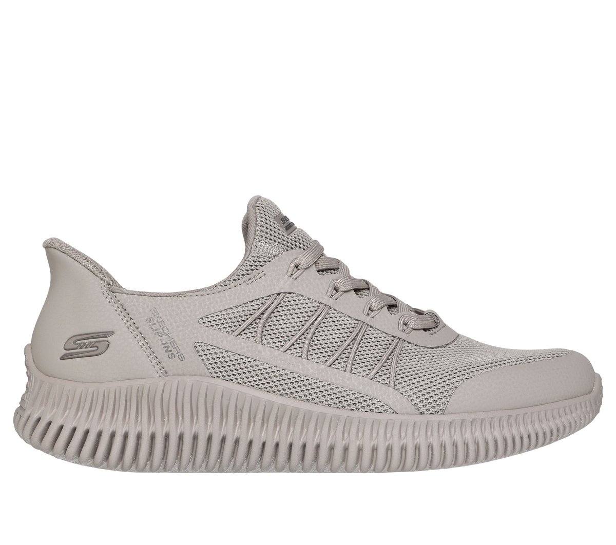 Skechers Slip-ins: BOBS Geo Lite - Fixed Edge en Taupe, talla 42