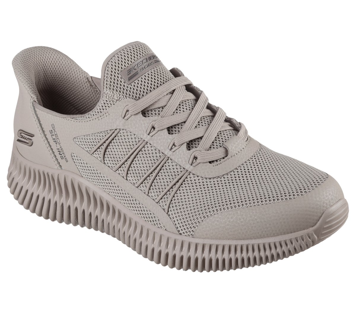 Skechers Slip-ins: BOBS Geo Lite - Fixed Edge Chaussures Moyen Width en Taupe