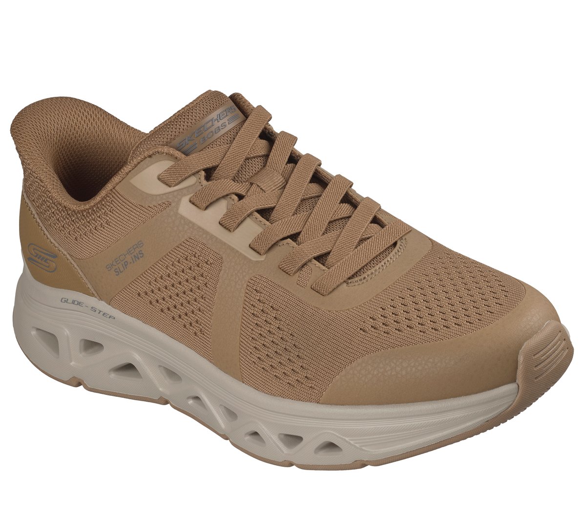 Skechers Slip-ins: BOBS Sport Arc Waves Remix - Feel Grounded Chaussures Moyen Width en Châtaigne, Lavable en machine