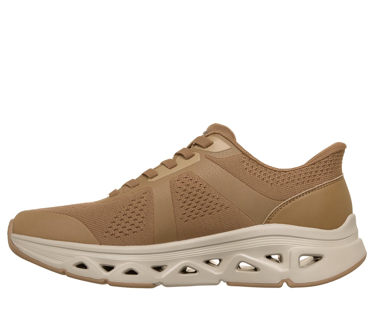 Skechers Slip-ins: BOBS Sport Arc Waves Remix - Feel Grounded Chaussures Moyen Width en Châtaigne, Lavable en machine