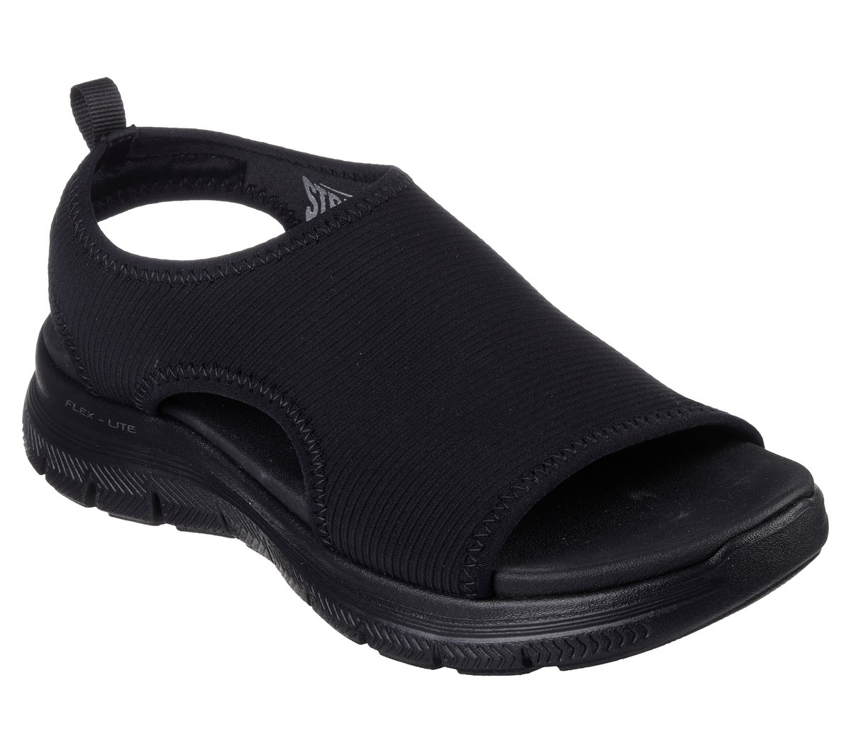 Skechers Women's Flex Appeal 4.0 - Moon Lines Sandals in Black - 119478