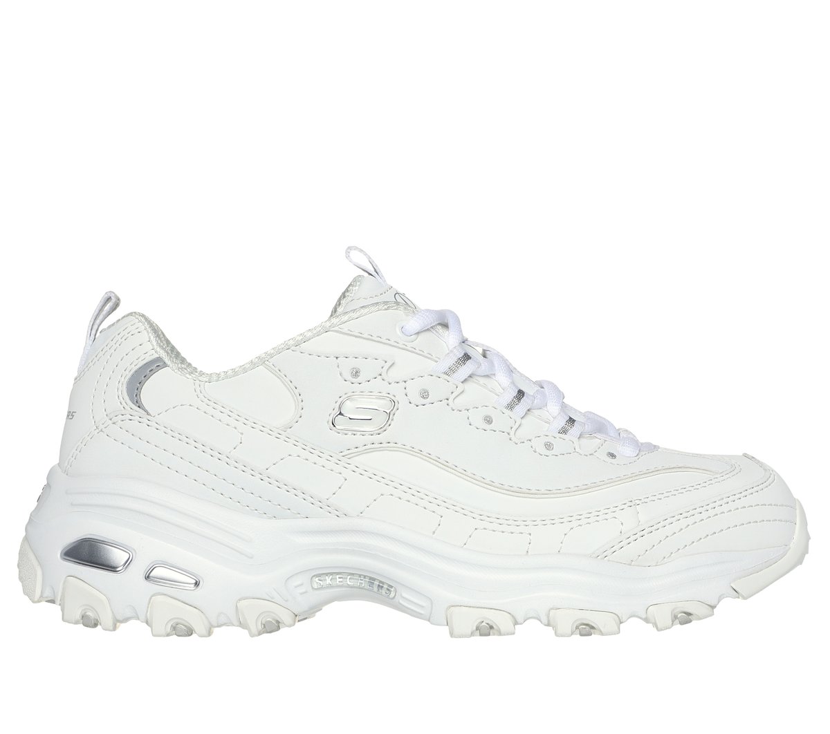 Skechers D'Lites - Play On en Blanco/Plata, talla 42