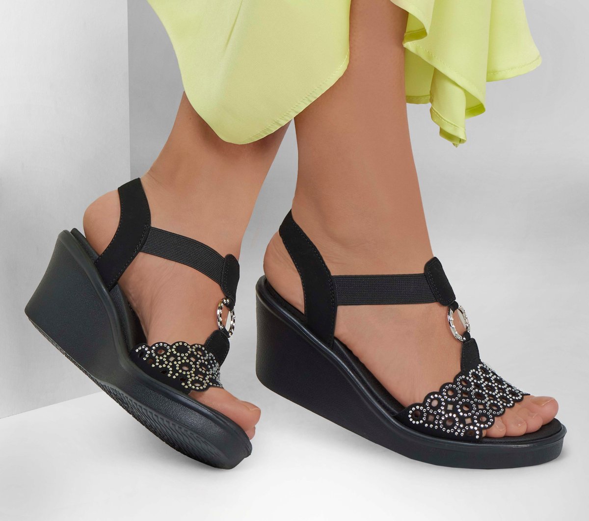 Sandalias Skechers Zapatos De Cuña Skechers Rumblers Queen B