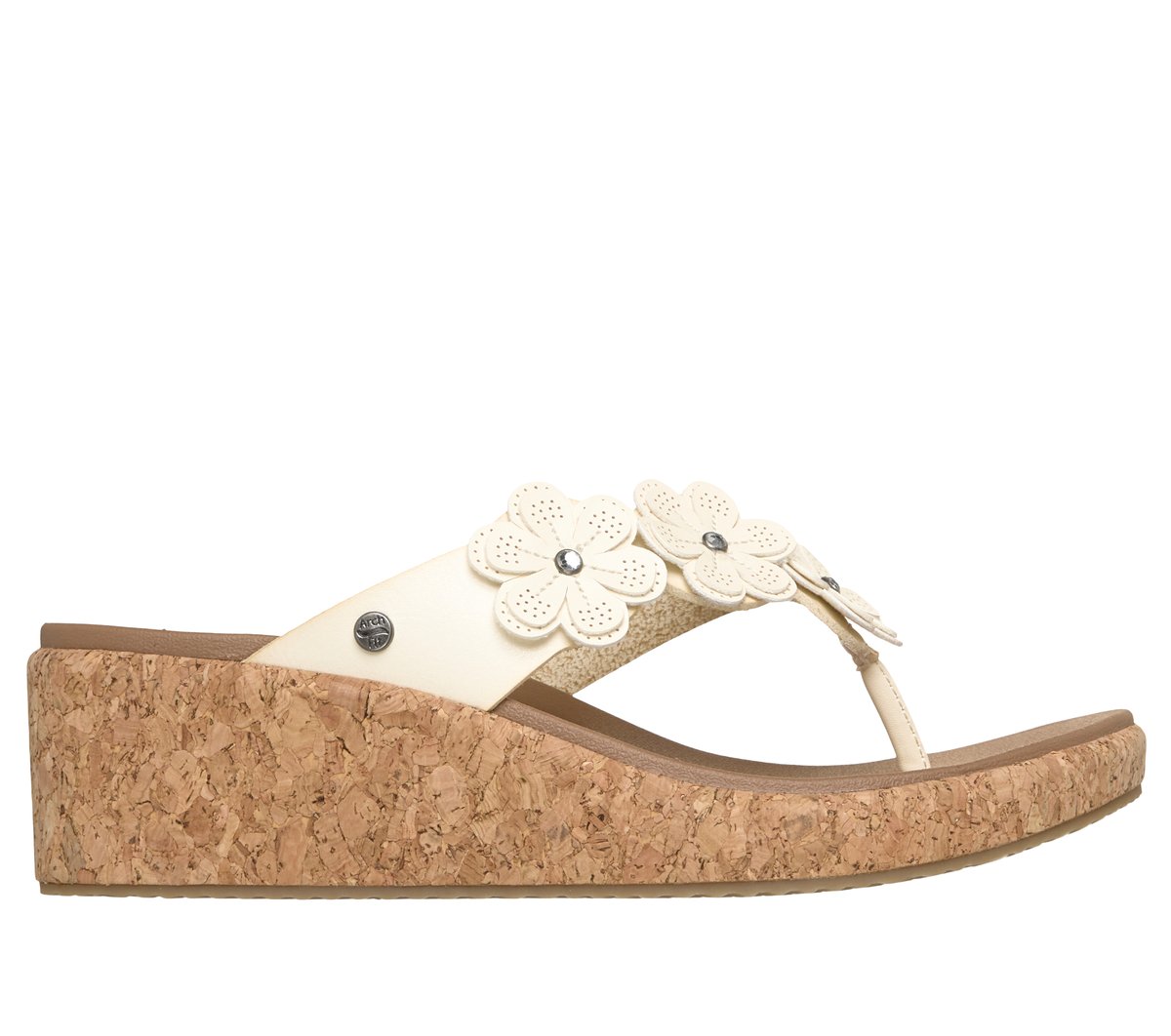 Skechers Donna Arch Fit Beverlee - Rare Blossom Sandali In Bianco, Taglia 39, Vegan