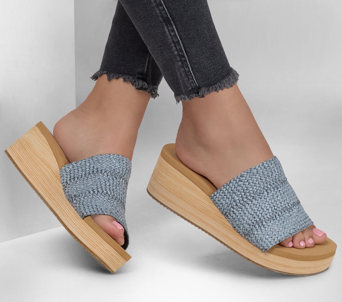 Skechers Donna Summers - Salt Spray Shoes In Blu, Taglia 36, Vegan - 2