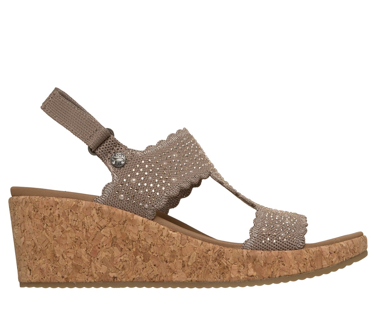 Skechers ŽEny Arch Fit Beverlee 2.0 - My Fav Wedge V Temná Sedohnedá, Velikost 41, Vegan-image