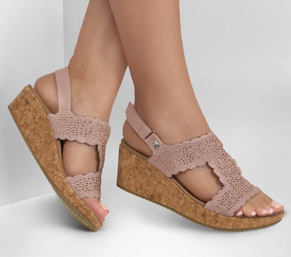 Skechers Donna Arch Fit Beverlee 2.0 - My Fav Wedge In Rosa, Taglia 38, Vegan - 2
