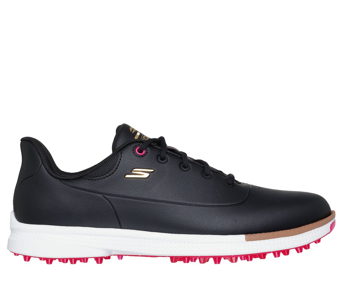 Skechers Waterproof: GO GOLF Jasmine 2 GF en Negro/Rosa, talla 37.5