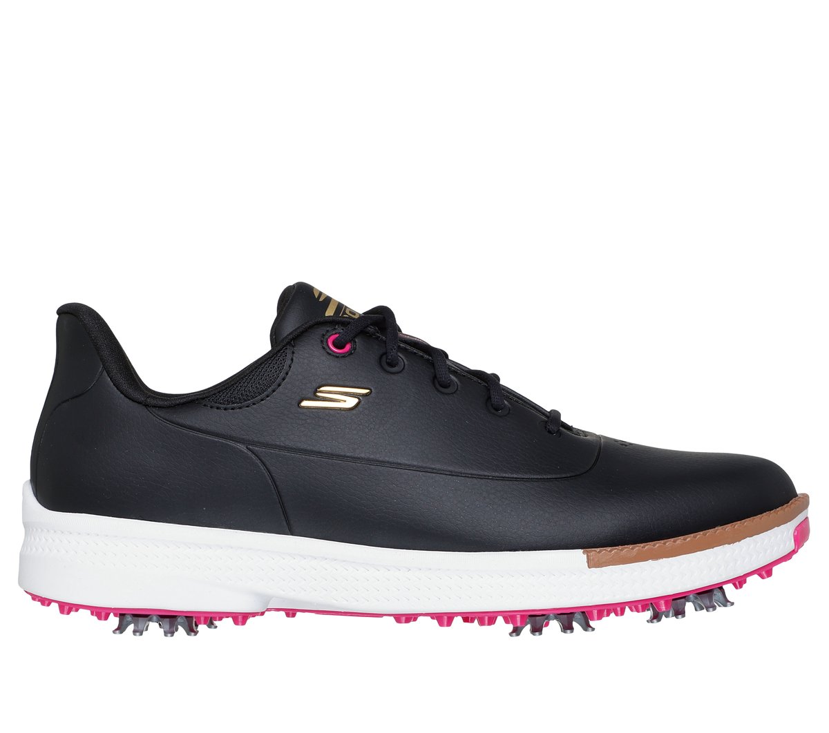 Skechers Waterproof: GO GOLF Jasmine 2 en Negro/Rosa, talla 37.5