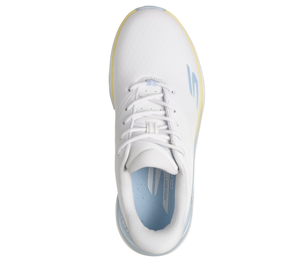Skechers Donna Slip-Ins Golf: Blade Tour Shoes In Bianco/Blu Chiaro, Taglia 38.5, Arch Fit , Hyper Burst - 2