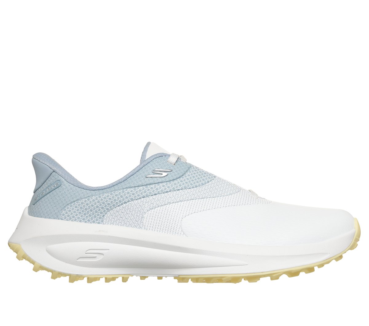 Skechers Slip-ins Waterproof: Flow SI en Blanco/Azul Claro, talla 35.5